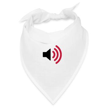 Musik - Speaker - Bandana Dreieckstuch - Weiß - Vorne