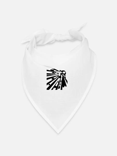 explosiver blak - Bandana Dreieckstuch - Weiß