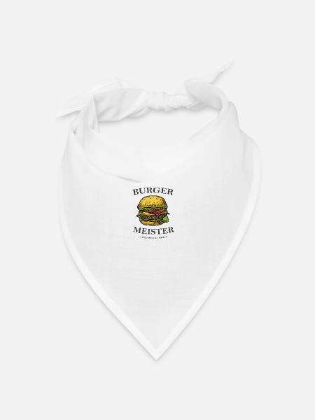 Burgermeister Grill-T-Shirt - Bandana Dreieckstuch - Weiß