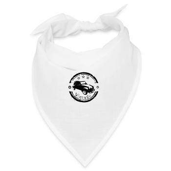 Vintage alten Auto ancienne4 - Bandana Dreieckstuch - Weiß - Vorne
