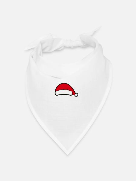 Weihnachtsmütze - Bandana Dreieckstuch - Weiß