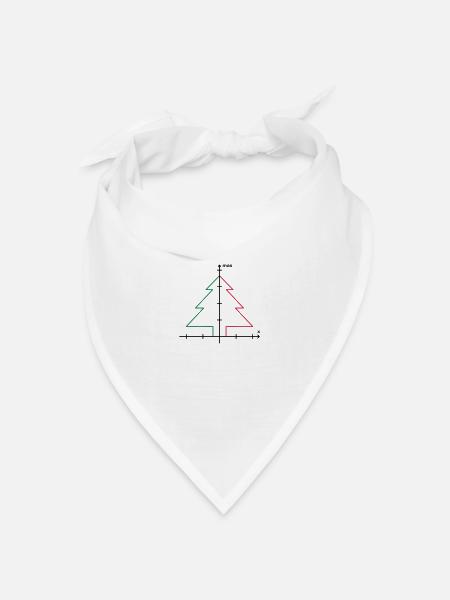 Mathe XMas Weihnachten - Bandana Dreieckstuch - Weiß