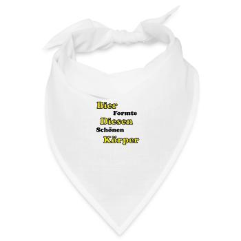 Bier formte diesen schönen Körper - Bandana Dreieckstuch - Weiß - Vorne