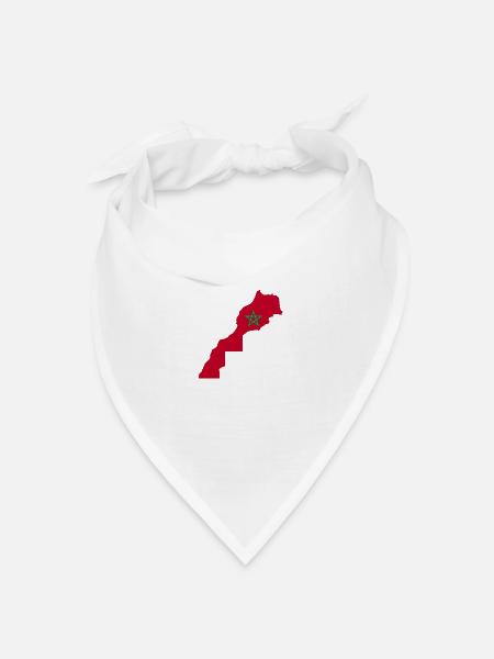 Marokko-Morocco - Bandana Dreieckstuch - Weiß