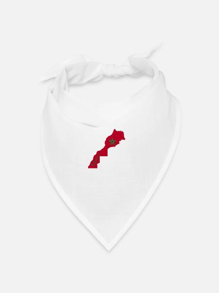 Marokko 2 - Bandana Dreieckstuch - Weiß