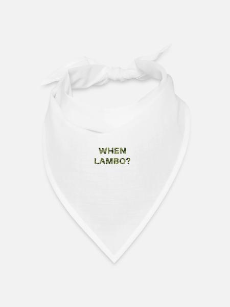When Lambo? Camo - Bandana Dreieckstuch - Weiß