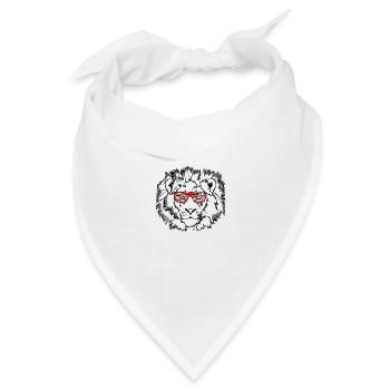 Funky Lion - Bandana Dreieckstuch - Weiß - Vorne