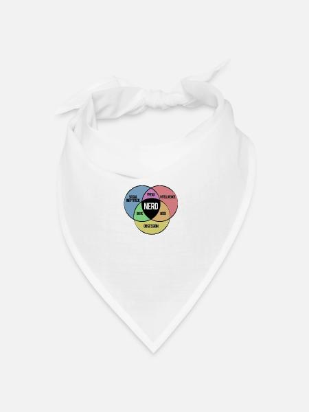 NERD SHIRT - Bandana Dreieckstuch - Weiß