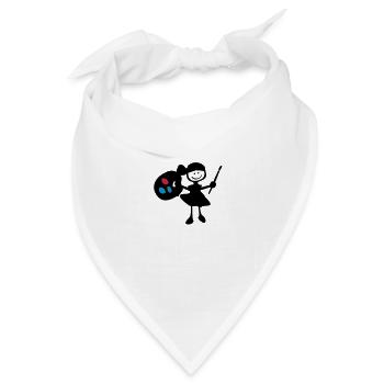 painter_girl - Bandana Dreieckstuch - Weiß - Vorne