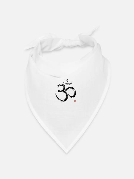 OM painting Black - Bandana Dreieckstuch - Weiß