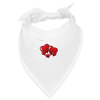 Hearts de - Bandana Dreieckstuch - Weiß - Vorne