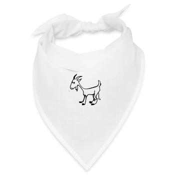 Ziegen Kitz - Bandana Dreieckstuch - Weiß - Vorne