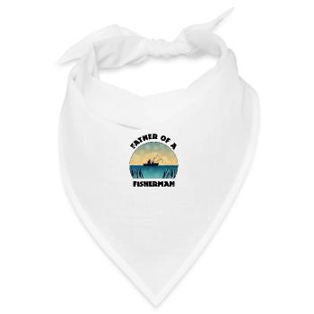 Angeln Angler Fischerei Fischer - Bandana Dreieckstuch - Weiß - Vorne