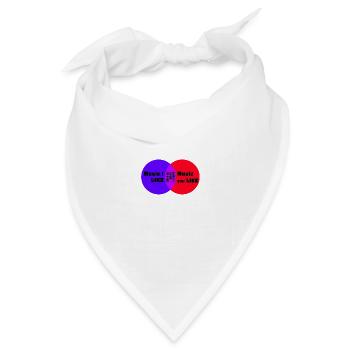 Music i like, Music you like - Bandana Dreieckstuch - Weiß - Vorne