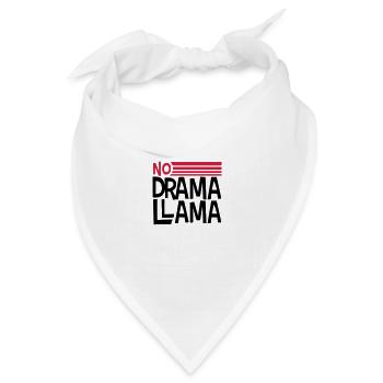 text logo no drama llama party cool feiern spass c - Bandana Dreieckstuch - Weiß - Vorne