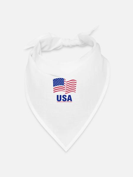 USA - Bandana Dreieckstuch - Weiß