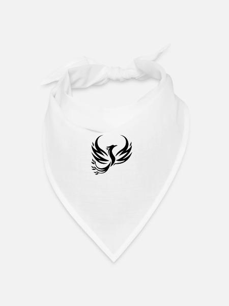 Phönix - Bandana Dreieckstuch - Weiß