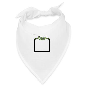 frosch schild verstecken rahmen text schreiben mau - Bandana Dreieckstuch - Weiß - Vorne