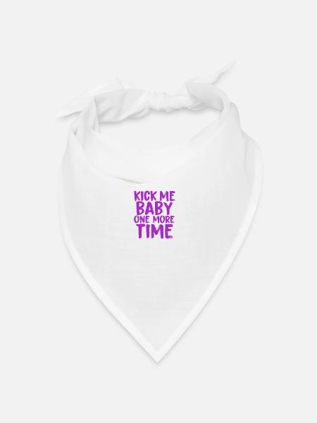 Pregnant Kick Me Baby 4000x4000 - Bandana Dreieckstuch - Weiß