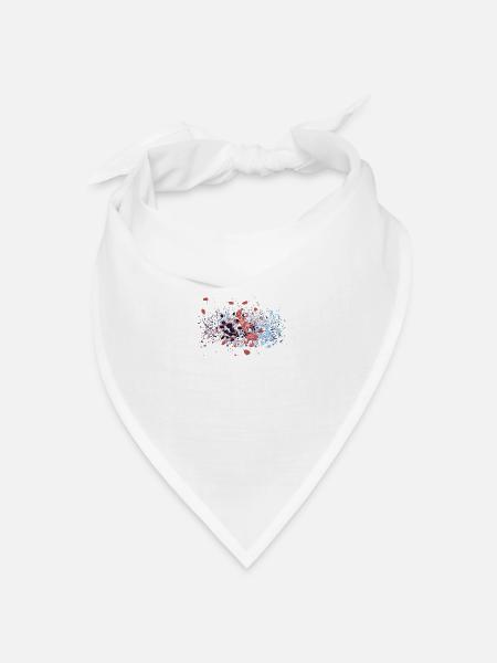 Farbspritzen Graffiti - Bandana Dreieckstuch - Weiß