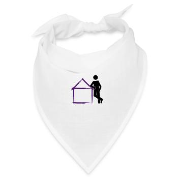 architekt10 - Bandana Dreieckstuch - Weiß - Vorne
