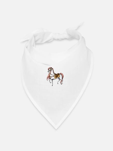 Fabelhaftes Pferd weiß - Bandana Dreieckstuch - Weiß