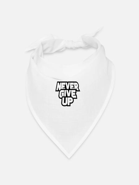 durchhalten cool never give up durchgestrichen log - Bandana Dreieckstuch - Weiß