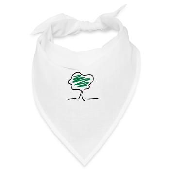 baum - Bandana Dreieckstuch - Weiß - Vorne