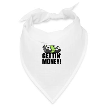 buendel geldscheine dollar gettin money zeichen ge - Bandana Dreieckstuch - Weiß - Vorne