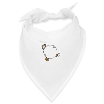 kugel ball tragen schleppen gross schwer mann figu - Bandana Dreieckstuch - Weiß - Vorne