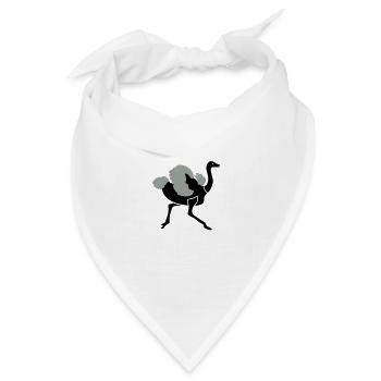 Strauss - Bandana Dreieckstuch - Weiß - Vorne
