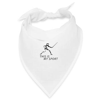fechten_122012_b_1c - Bandana Dreieckstuch - Weiß - Vorne