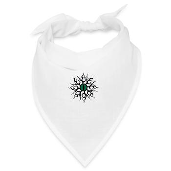Drachenauge, Dragon Eye, Tattoo Style, Drache Auge - Bandana Dreieckstuch - Weiß - Vorne