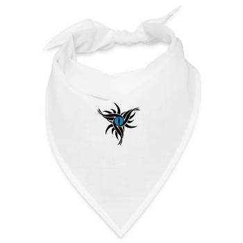 Drachenauge, Dragon Eye, Tattoo Style, Drache Auge - Bandana Dreieckstuch - Weiß - Vorne