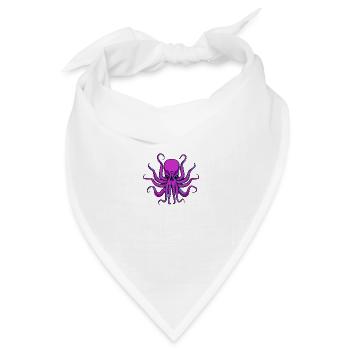 Alle sehen Octopus - Bandana Dreieckstuch - Weiß - Vorne