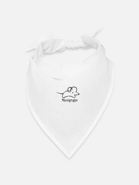 Mäusegruppe - Bandana Dreieckstuch - Weiß