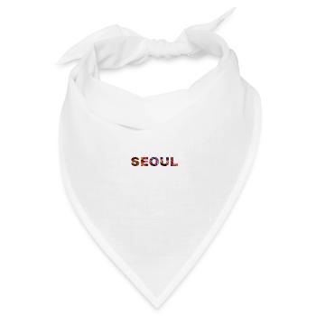Seoul - Kunstvoll - Bandana Dreieckstuch - Weiß - Vorne