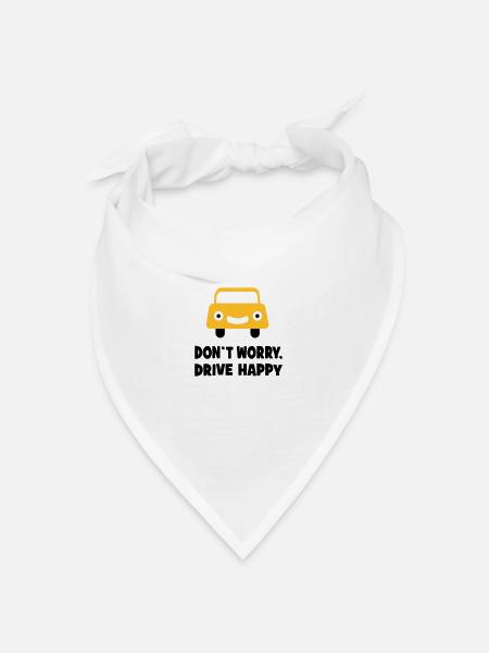 Auto fahren - Bandana Dreieckstuch - Weiß