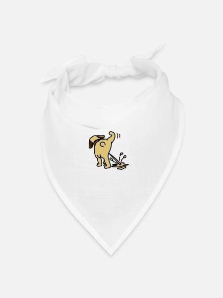 pinkelhund - Bandana Dreieckstuch - Weiß