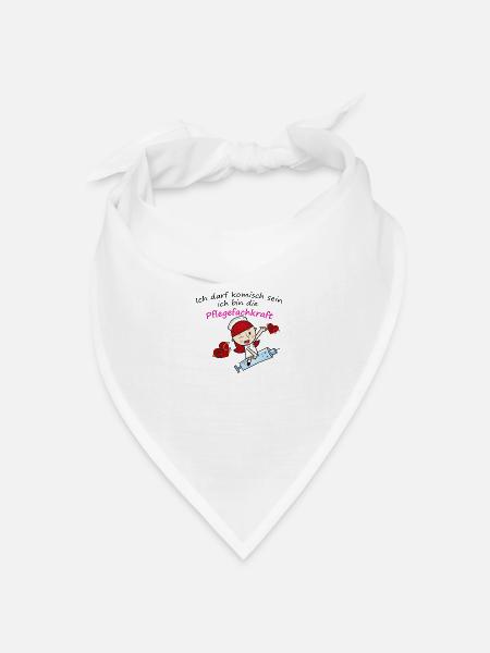 pflegefachkraft - Bandana Dreieckstuch - Weiß