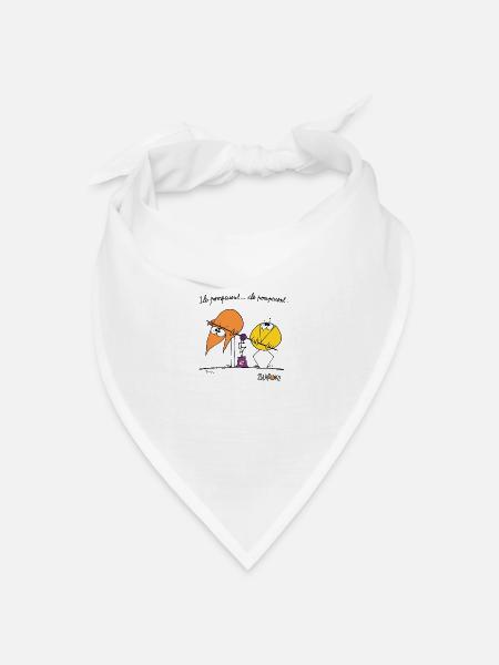 Shadoks Pumpe 02 - Bandana Dreieckstuch - Weiß