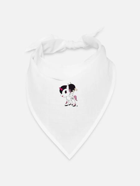 Unicorn - Licorne : Sakura - Bandana Dreieckstuch - Weiß