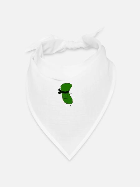 Karate Gurke - Bandana Dreieckstuch - Weiß