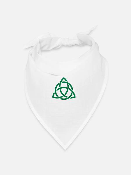 Keltischer Knoten - Bandana Dreieckstuch - Weiß