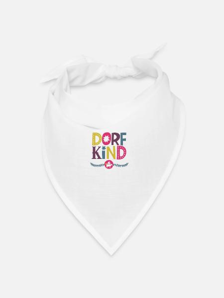 Dorfkind - Bandana Dreieckstuch - Weiß