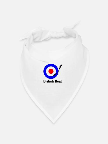british beat - Bandana Dreieckstuch - Weiß