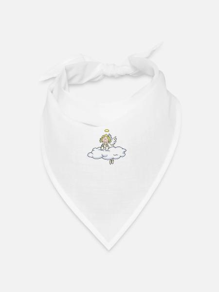 kleiner Engel-Wolke-Pause - Bandana Dreieckstuch - Weiß
