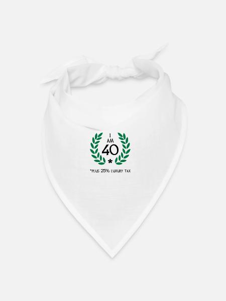 50 - 40 plus tax - Bandana Dreieckstuch - Weiß