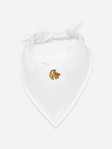 süßer Löwe - Bandana Dreieckstuch - Weiß