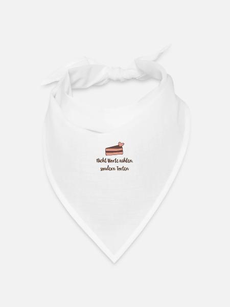 Torte - Bandana Dreieckstuch - Weiß